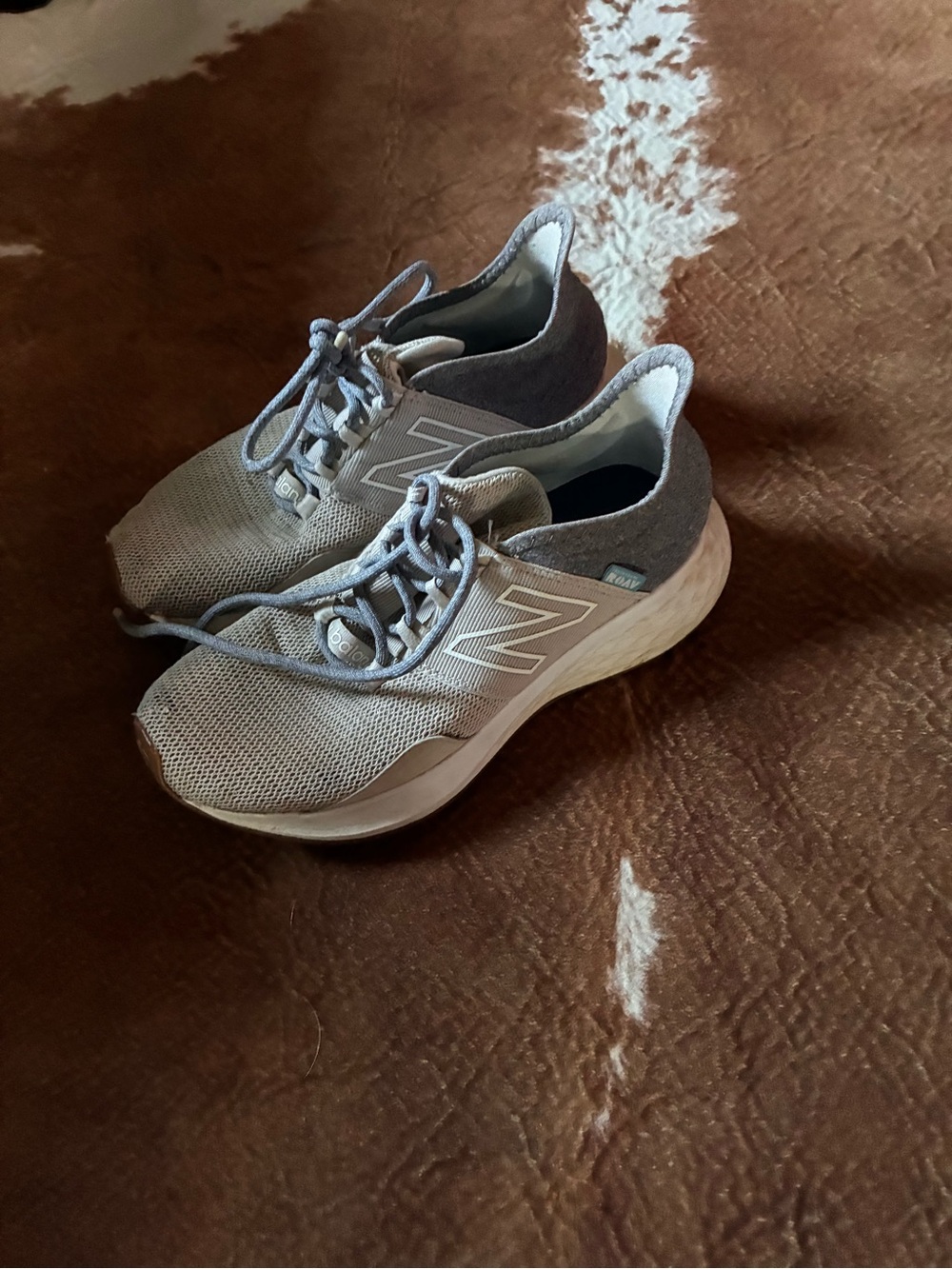 New Balance women's Gray Lace-Up Athletic Sneakers